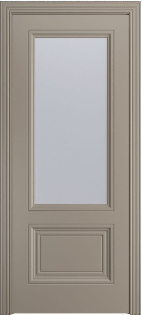 Межкомнатная дверь со стеклом Версаль-1Ф Премиум Латте Эмаль (Мильяна)