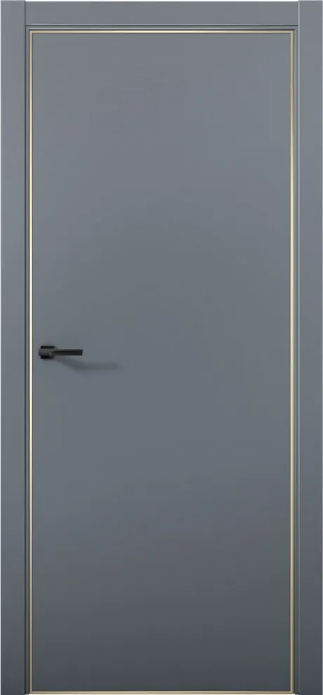 Межкомнатная дверь ESTETICA 01 Антрацит Кромка AL Gold (Brandoors)