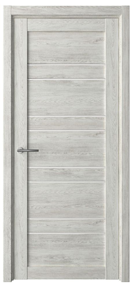 Межкомнатная дверь со стеклом Дублин Дуб нордик Эко-шпон Стекло белое (ALBERO)