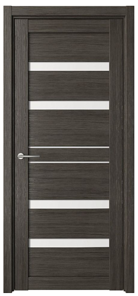 Межкомнатная дверь со стеклом Дрезден Серый кедр Эко-шпон Стекло белое (ALBERO)