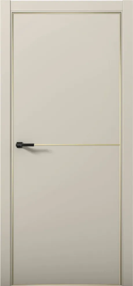 Межкомнатная дверь ESTETICA 02 Силк грей Кромка AL Gold (Brandoors)