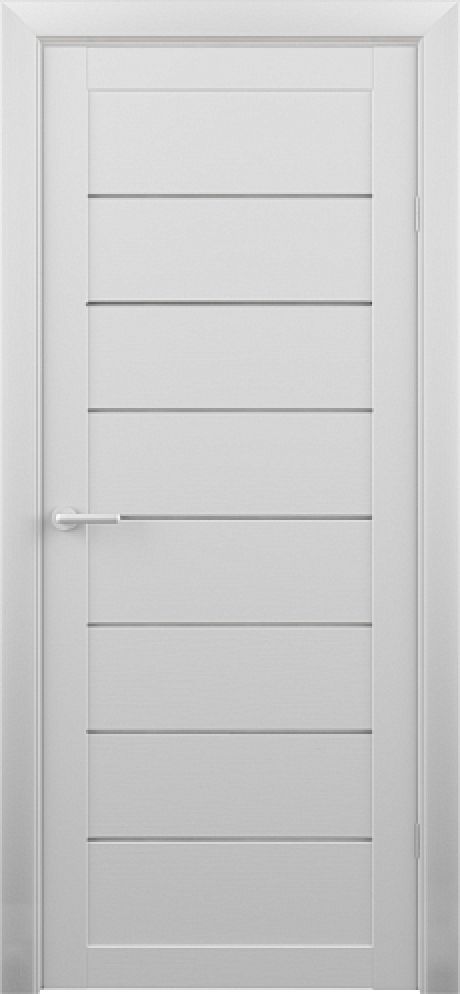 Межкомнатная дверь со стеклом Сеул Кедр снежный Эко-шпон Стекло мателюкс (ALBERO)