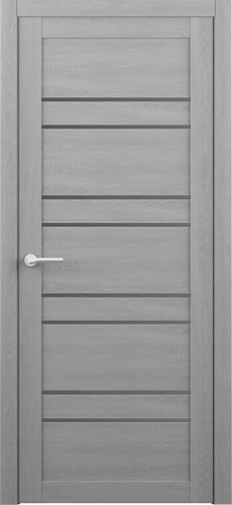 Межкомнатная дверь со стеклом Тренд-14 Ясень дымчатый Eco Tex Стекло графитовое (ALBERO)