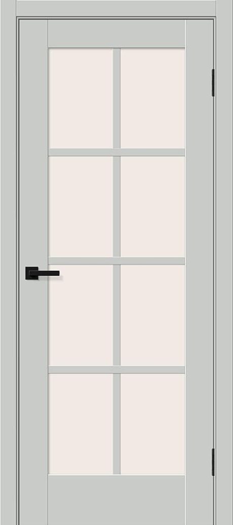 Межкомнатная дверь остекленная Прима-11.1 Grey Silk (BRAVO)