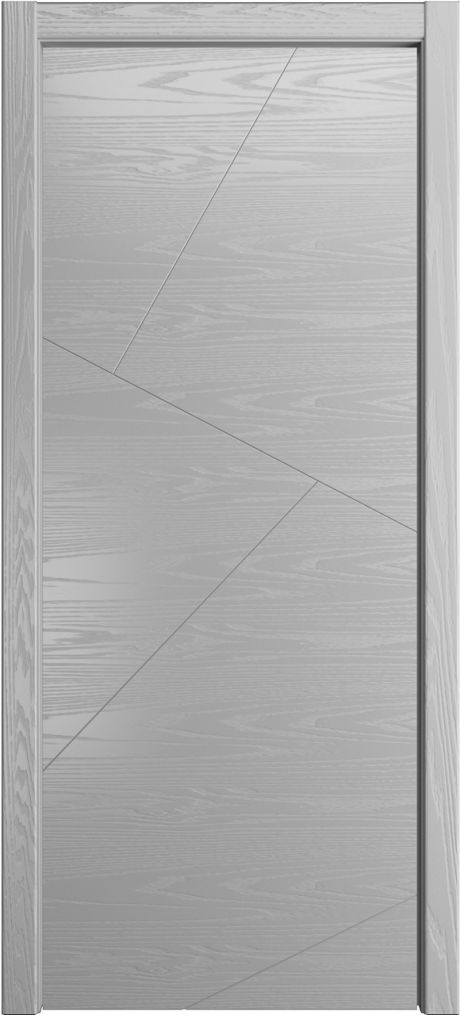 Глухая межкомнатная дверь ID-VL Светло серая Шпон (Мильяна)