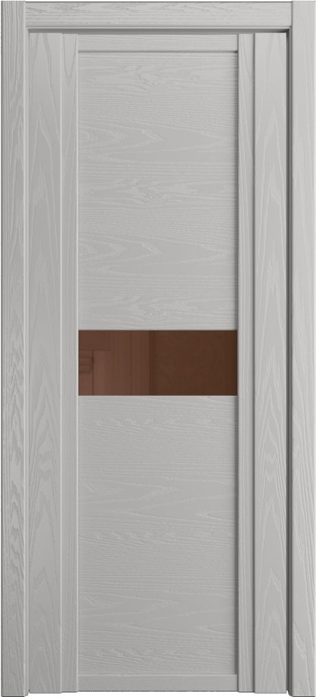 Межкомнатная дверь со стеклом QDO H Грей Шпон (Мильяна)