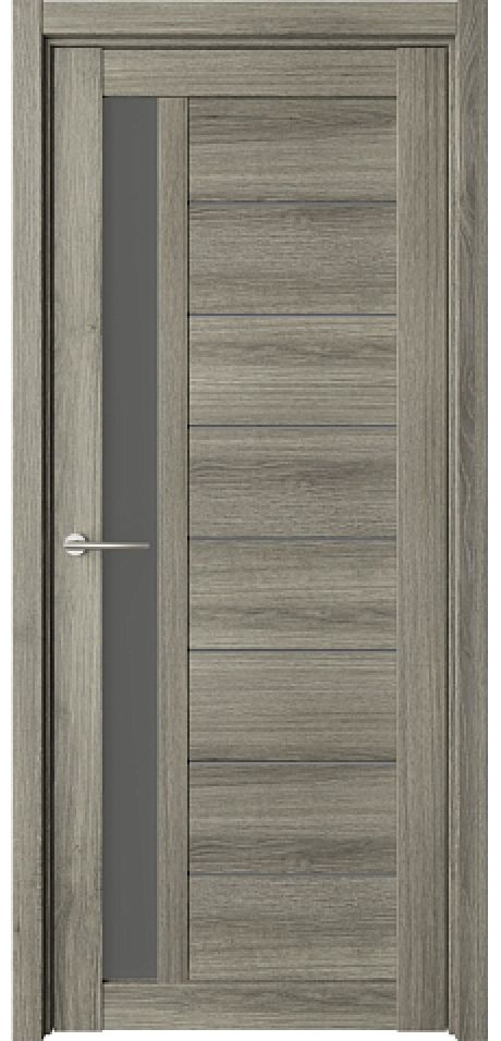 Межкомнатная дверь со стеклом Севилья Пепельный ясень Эко-шпон Стекло графитовое (ALBERO)