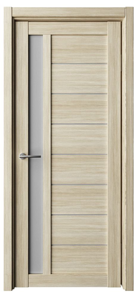 Межкомнатная дверь со стеклом Севилья Лиственница мокко Эко-шпон Стекло белое (ALBERO)