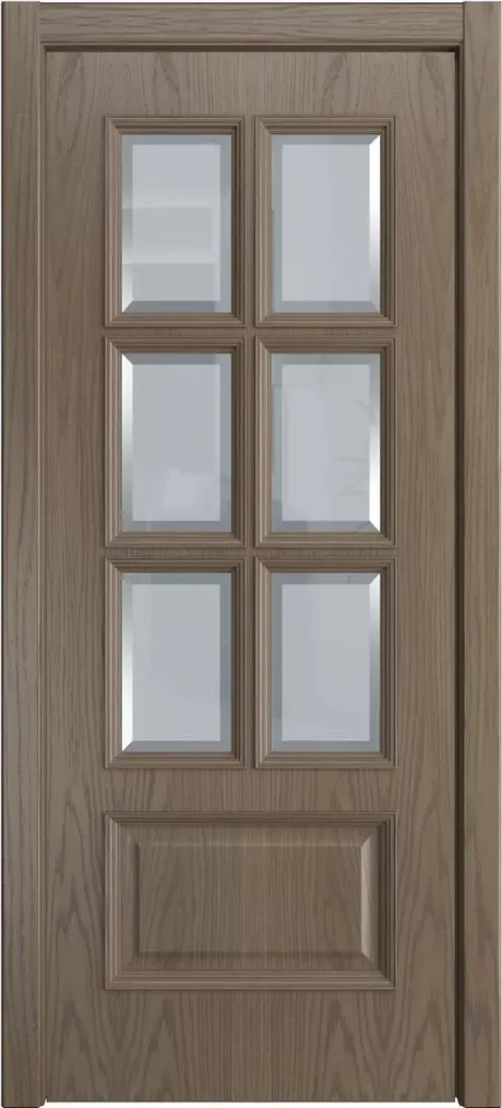 Межкомнатная дверь со стеклом Палермо-1 Грей Шпон (Мильяна)
