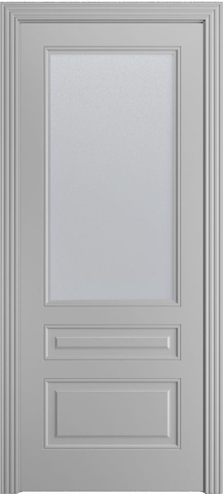 Межкомнатная дверь со стеклом Бьянка Светло серая Эмаль (Бипи Дорс)