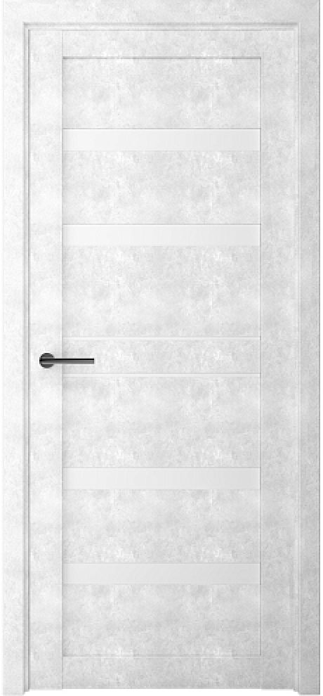 Межкомнатная дверь со стеклом Дрезден Светлый Бетон Стекло белое (ALBERO)