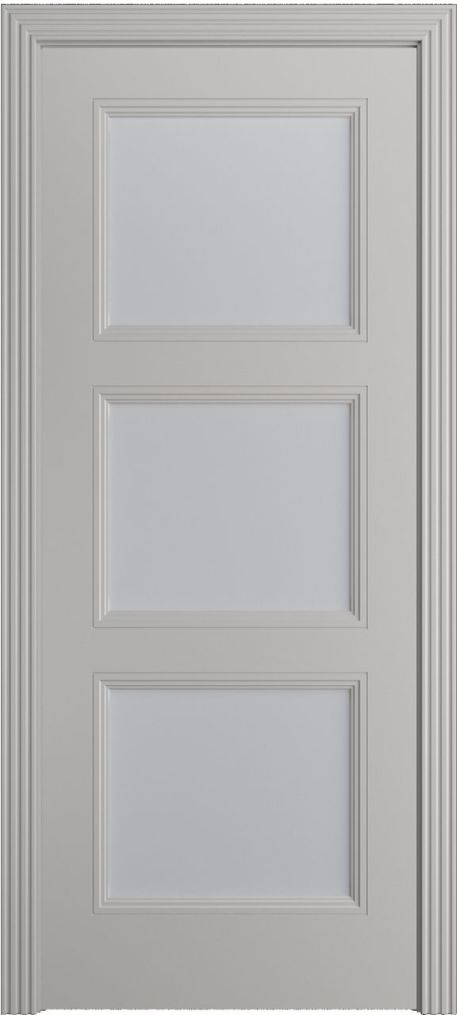 Межкомнатная дверь со стеклом Манхэттен .1 Грей Эмаль (Бипи Дорс)