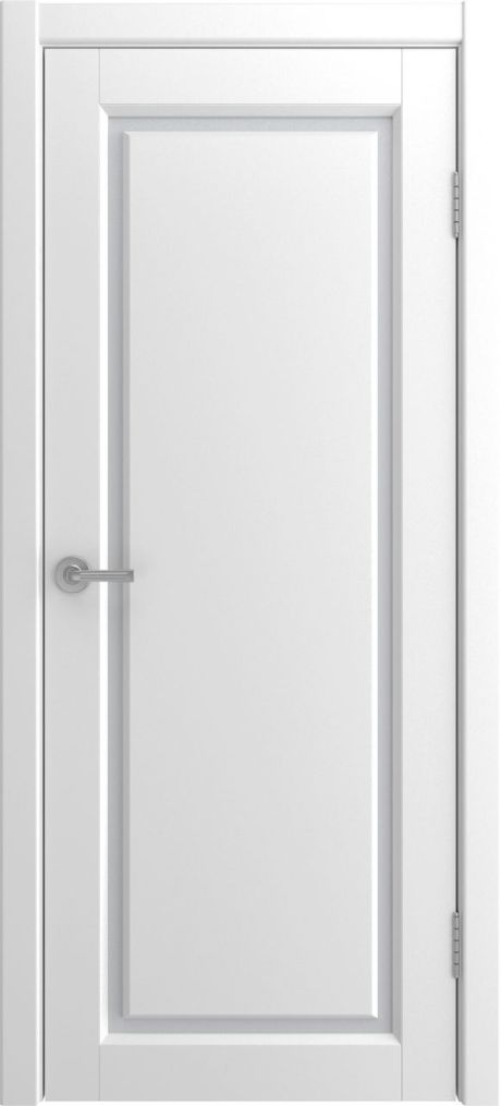 Межкомнатная дверь со стеклом Мадрид-1 Белоснежный Эмаль (Мильяна)