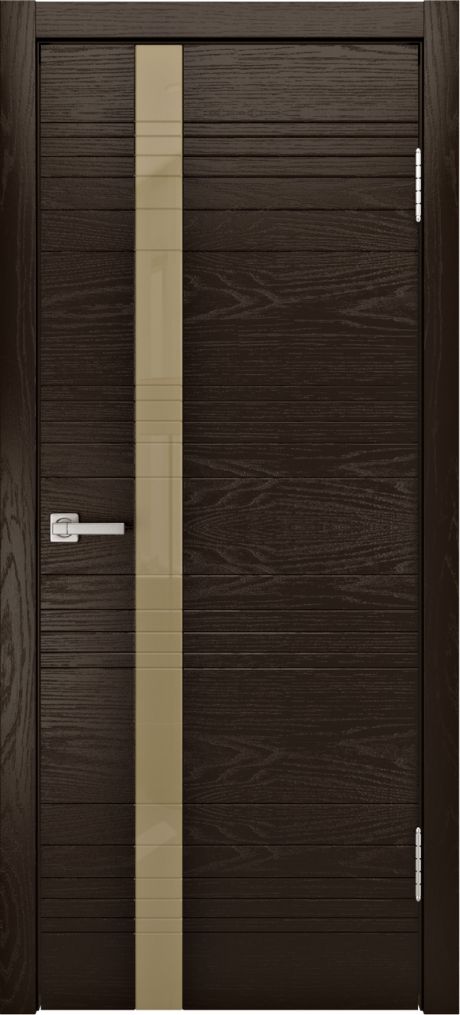 Межкомнатная дверь со стеклом ID-H Темный шоколад Шпон (Мильяна)