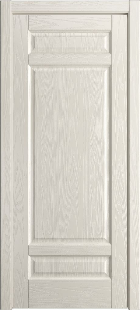 Глухая межкомнатная дверь Клариса Бежевый Шпон (Мильяна)