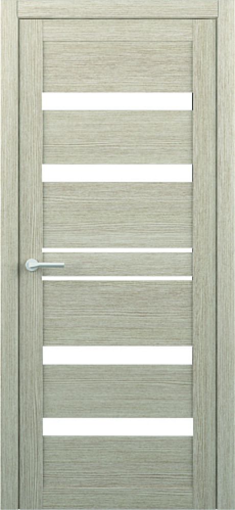 Межкомнатная дверь со стеклом Тренд-12 Акация кремовая Eco Tex Стекло белое (ALBERO)