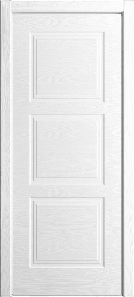 Глухая межкомнатная дверь ID-Челси 3.1 Белоснежный Шпон (Мильяна)