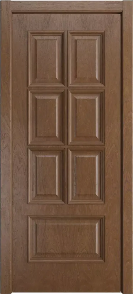 Глухая межкомнатная дверь Палермо-1 Дуб мокко Шпон (Мильяна)