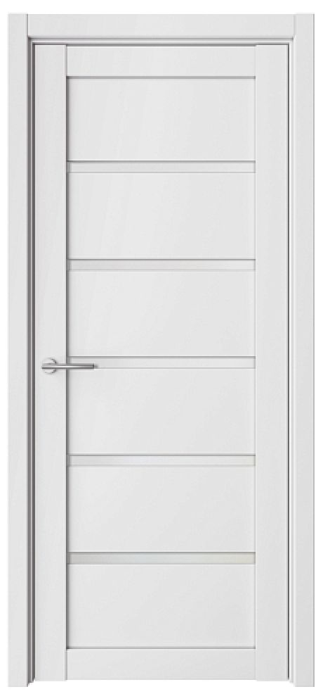 Межкомнатная дверь со стеклом Вена Белый Vinyl Стекло мателюкс (ALBERO)