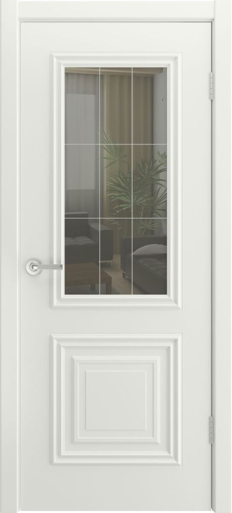 Межкомнатная дверь со стеклом Турин RAL 9010 Эмаль (Шейл Дорс)