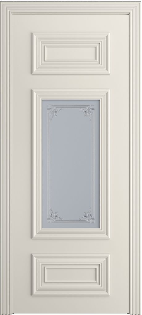 Межкомнатная дверь со стеклом Сицилия Бежевый Эмаль (Мильяна)