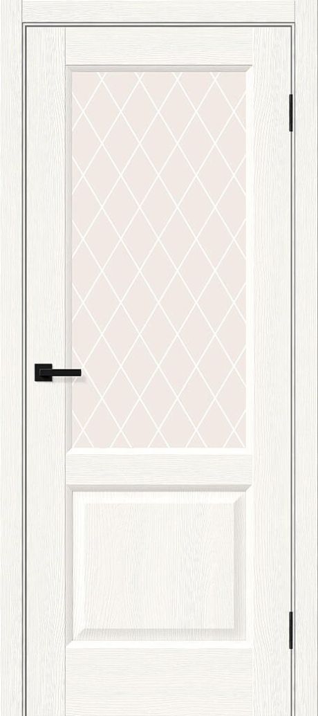 Межкомнатная дверь остекленная Неоклассик-33 White Wood (BRAVO)