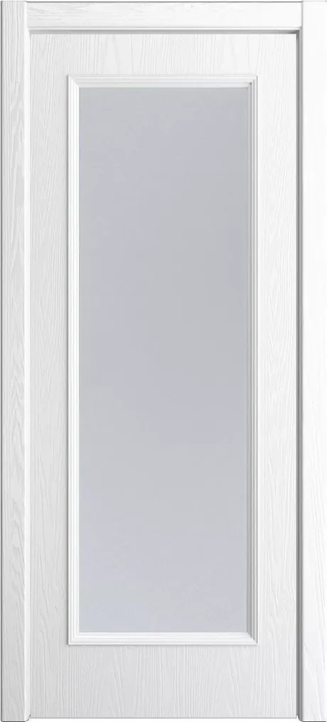 Межкомнатная дверь со стеклом Палермо Белоснежный Шпон (Мильяна)