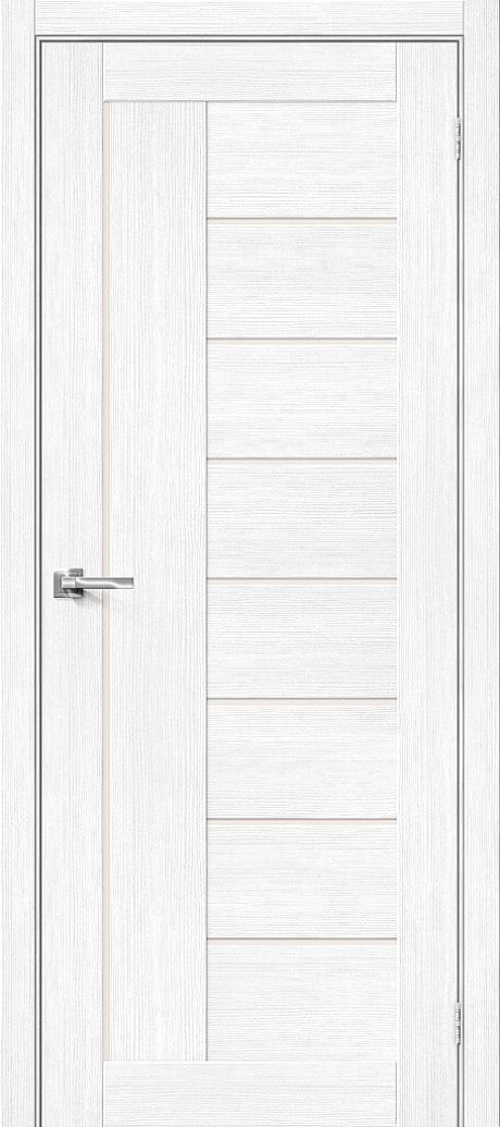 Межкомнатная дверь остекленная Порта-29 Snow Veralinga (ĒLPORTA)