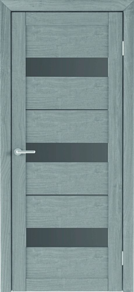 Межкомнатная дверь со стеклом Тренд Т-7 Ясень дымчатый Eco Tex Стекло графитовое (ALBERO)