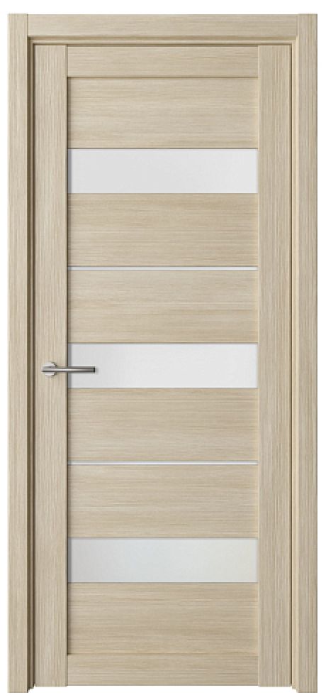 Межкомнатная дверь со стеклом Прага Лиственница мокко Эко-шпон Стекло мателюкс (ALBERO)