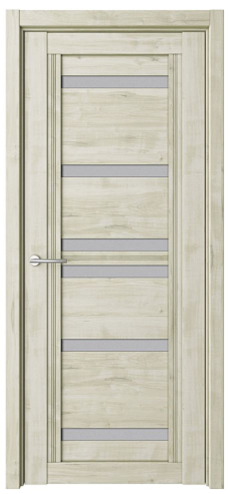 Межкомнатная дверь со стеклом Миссури Кремовый Soft Touch Стекло мателюкс (ALBERO)