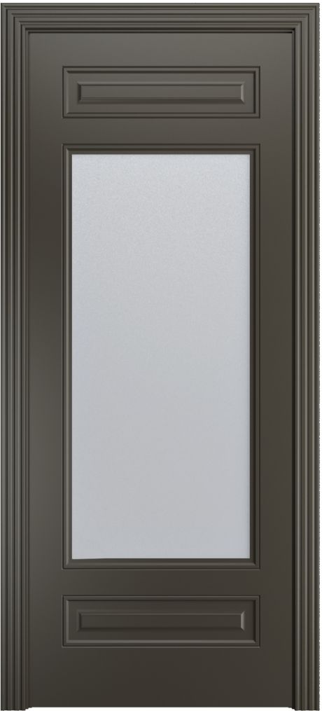 Межкомнатная дверь со стеклом Бьянка .1 Гриджио Эмаль (Бипи Дорс)