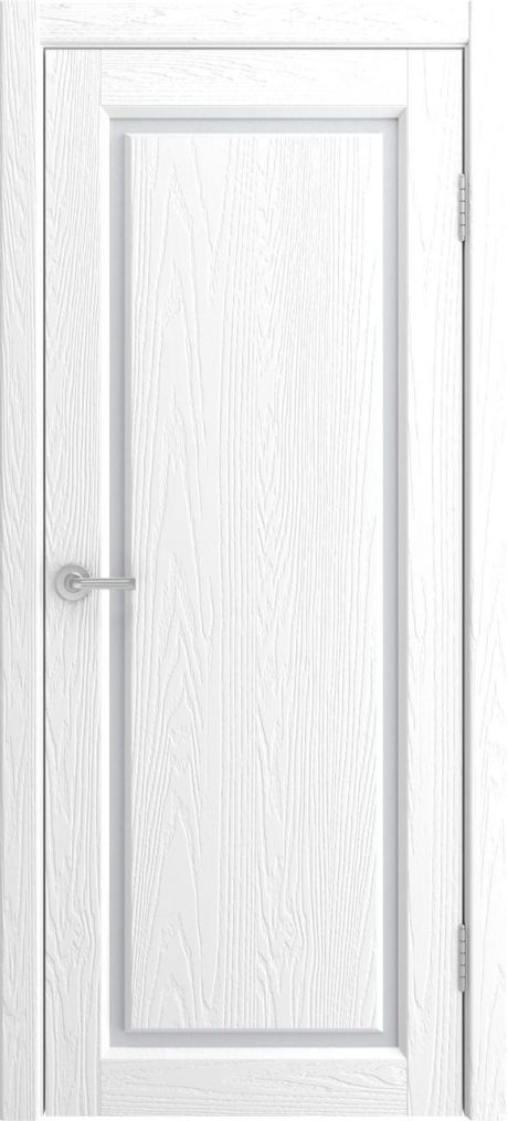Межкомнатная дверь со стеклом Мадрид-1 Белоснежный Шпон (Мильяна)