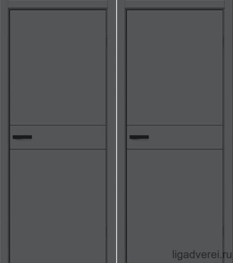 Межкомнатная дверь Prime-3 Антрацит ПЭТ (Лига дверей)