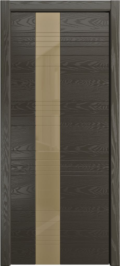 Межкомнатная дверь со стеклом ID-HL Гриджио Шпон (Мильяна)