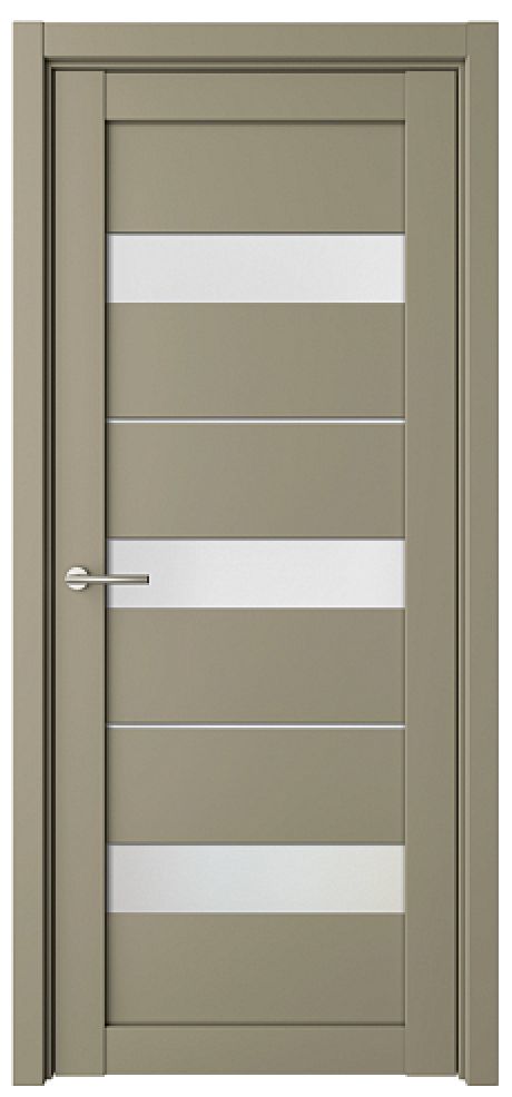 Межкомнатная дверь со стеклом Прага Серый Vinyl Стекло мателюкс (ALBERO)