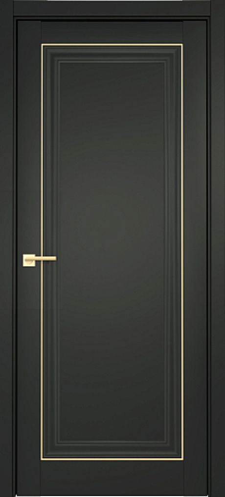 Глухая межкомнатная дверь Прадо-2 Черный Vinyl (ALBERO)