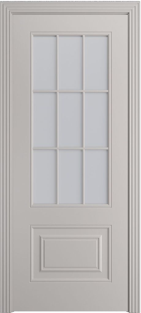 Межкомнатная дверь со стеклом Версаль-1Ф Loft (9) Агат Эмаль (Мильяна)