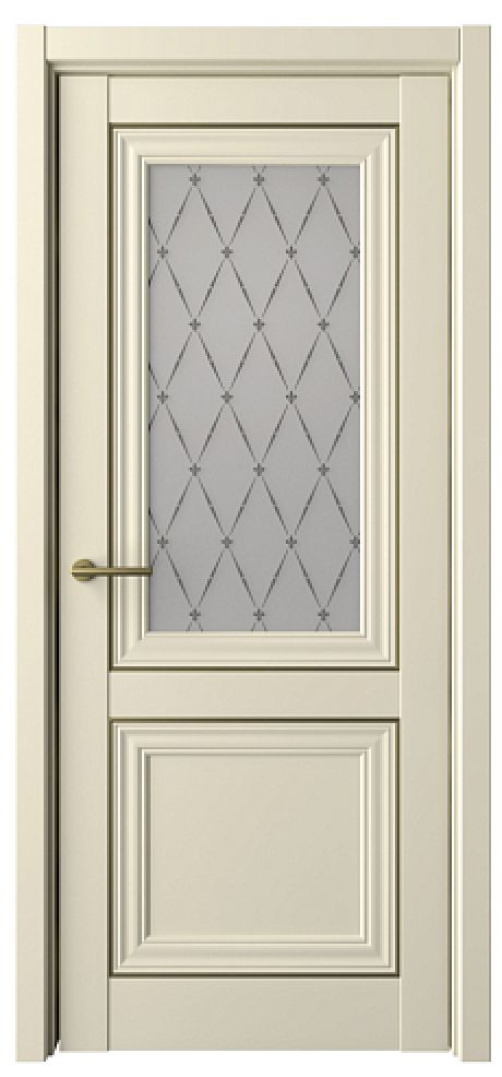 Межкомнатная дверь со стеклом Прадо Сэнд Vinyl Стекло мателюкс "Гранд" (ALBERO)