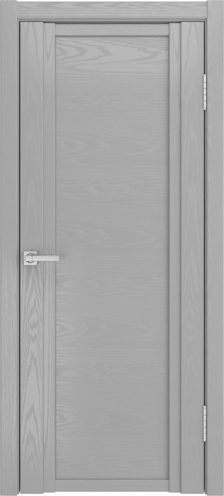 Глухая межкомнатная дверь QDO Светло серая Шпон (Мильяна)