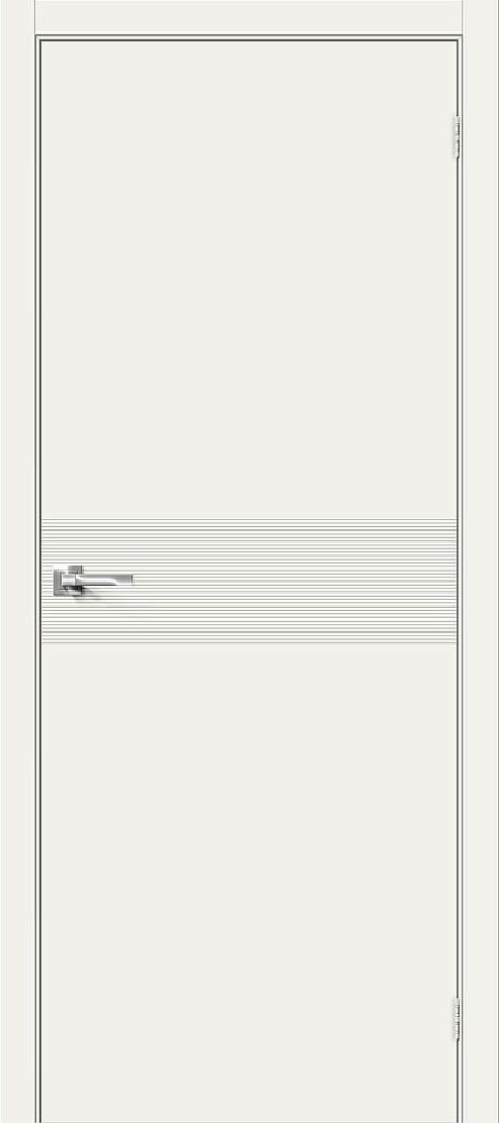 Межкомнатная дверь глухая Граффити-23 Whitey (BRAVO)