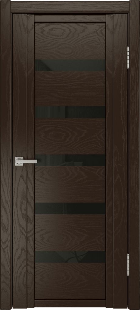 Межкомнатная дверь со стеклом QDO Z Темный шоколад Шпон (Мильяна)