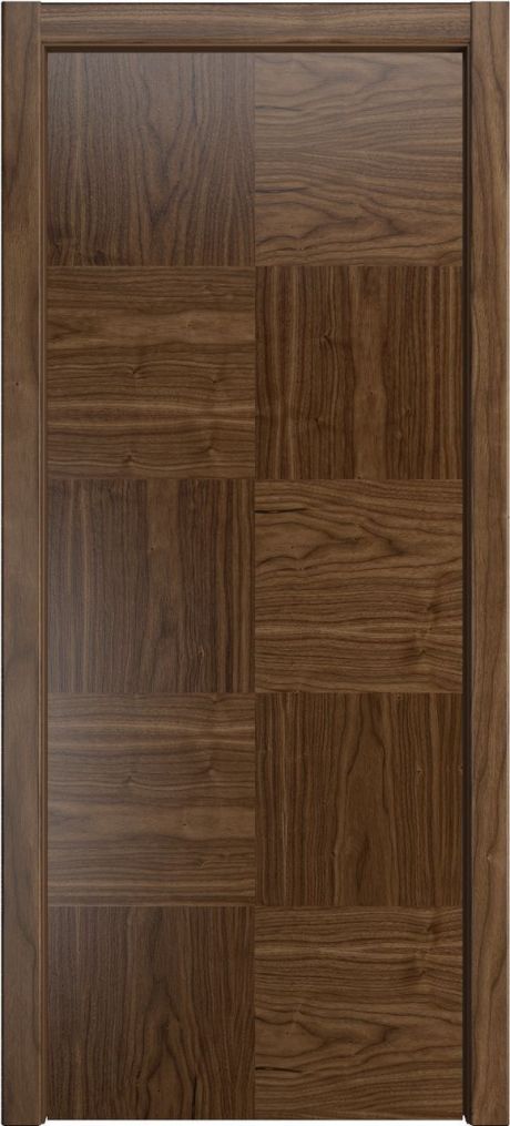 Глухая межкомнатная дверь Некст-5 Американский орех Шпон (Мильяна)