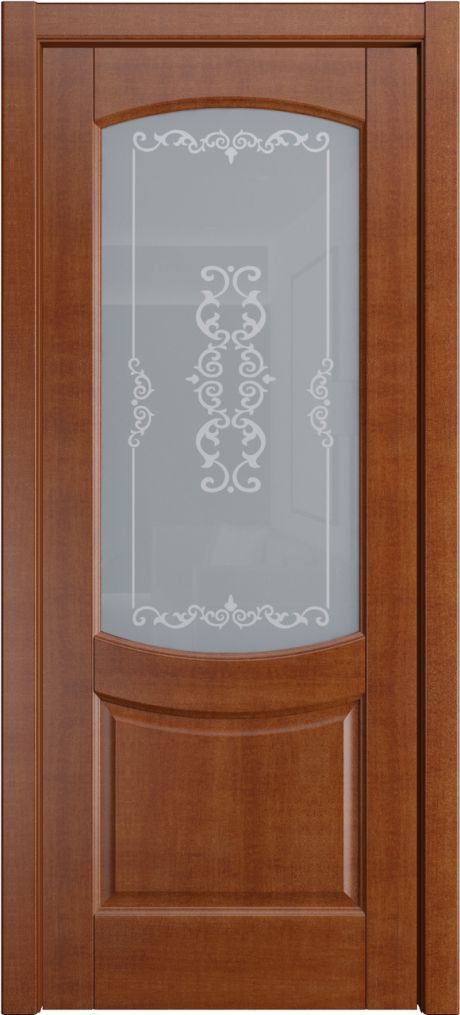 Межкомнатная дверь со стеклом Эрнеста Анегри Шпон (Мильяна)