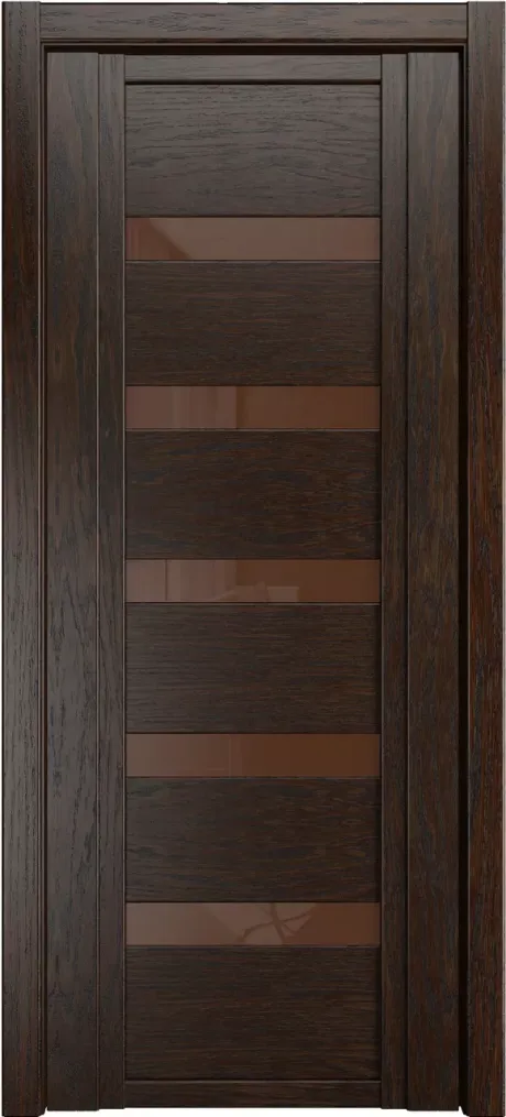 Межкомнатная дверь со стеклом QDO Z Дуб коньячный Шпон (Мильяна)