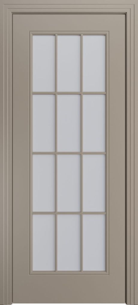 Межкомнатная дверь со стеклом Версаль-Ф Loft (12) Латте Эмаль (Мильяна)