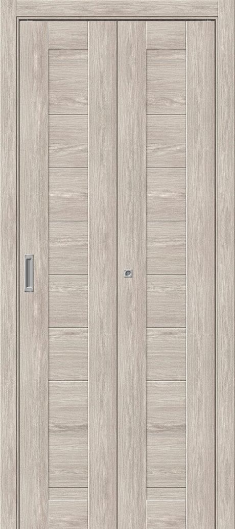 Складная межкомнатная дверь глухая Браво-21 Bravo Cappuccino Melinga (Mr.wood)