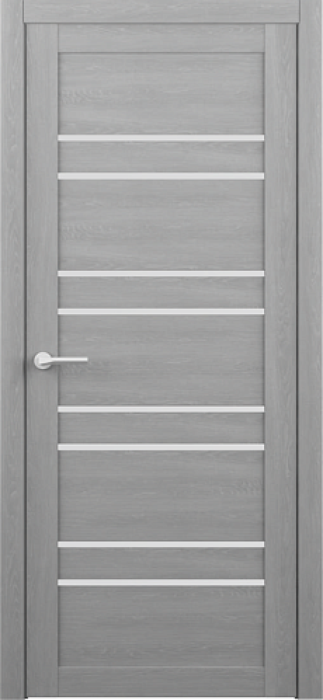 Межкомнатная дверь со стеклом Тренд-14 Ясень дымчатый Eco Tex Стекло мателюкс (ALBERO)