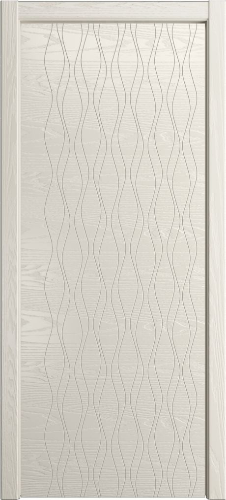 Глухая межкомнатная дверь ID-S Бежевый Шпон (Мильяна)