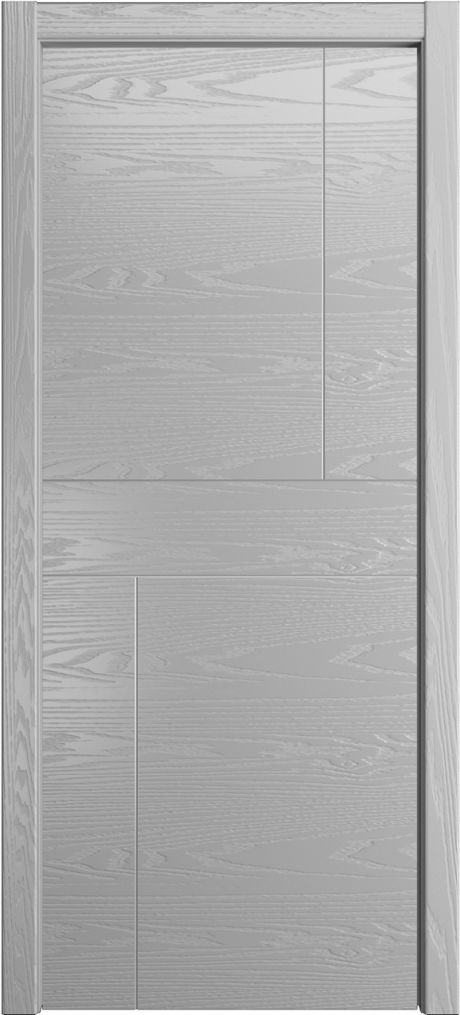 Глухая межкомнатная дверь ID-Z Светло серая Шпон (Мильяна)